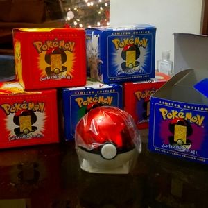 6 limited edition Pokémon 23k  gold plated trading